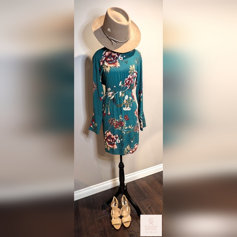 Floral Teal Dress